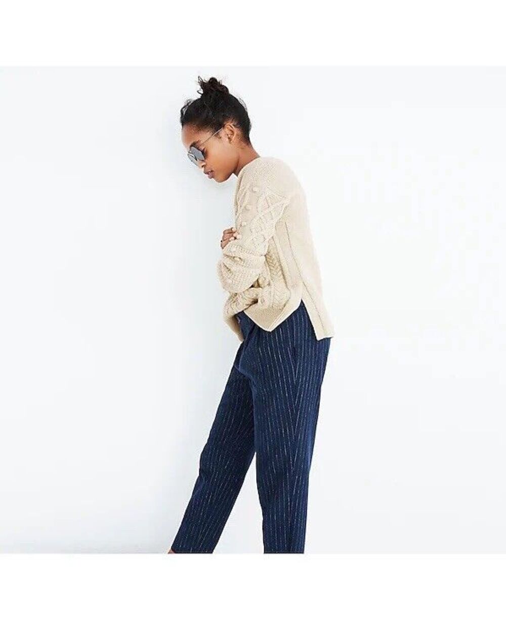 Madewell Womens Wool Open Side Bobble Pullover Sweater G9610 Cream - Picture 5 of 11